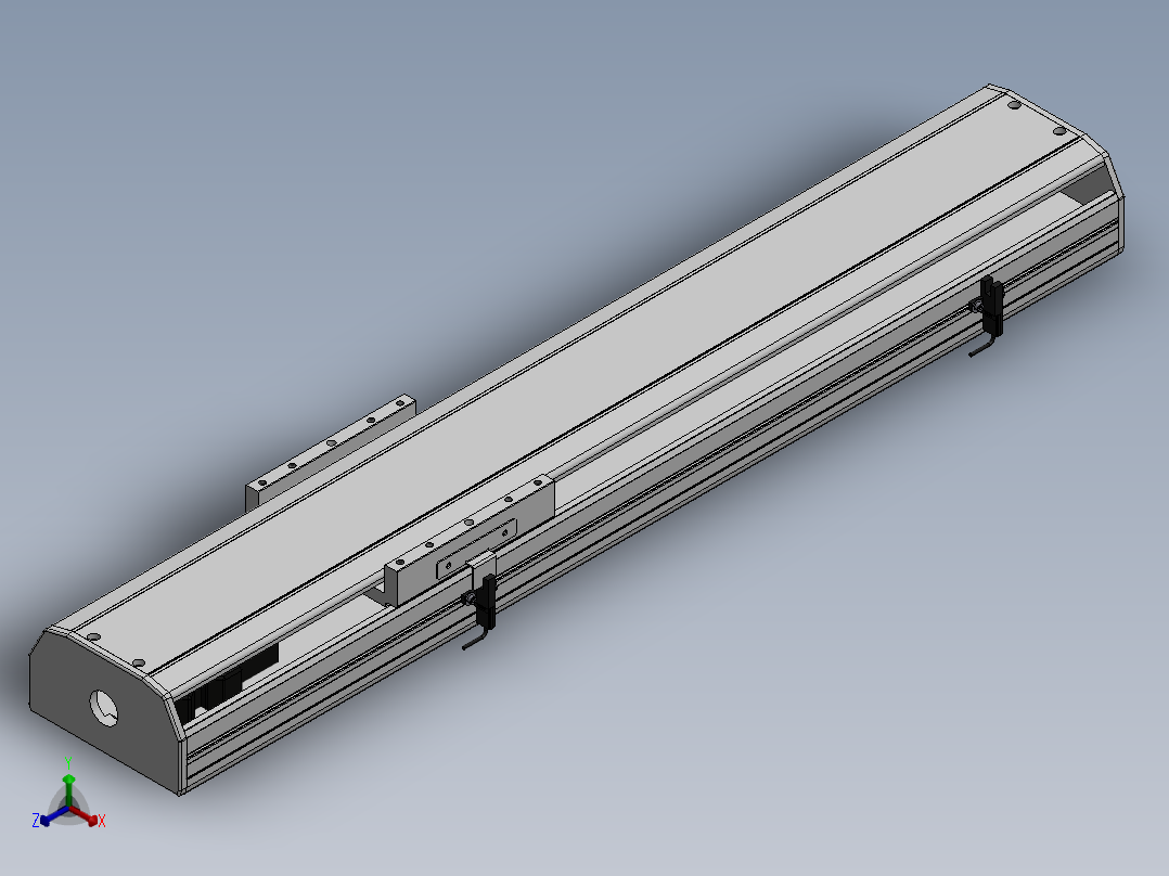 精密模组MY140-T10-450L-M-P40B-C4-C正等轴测图