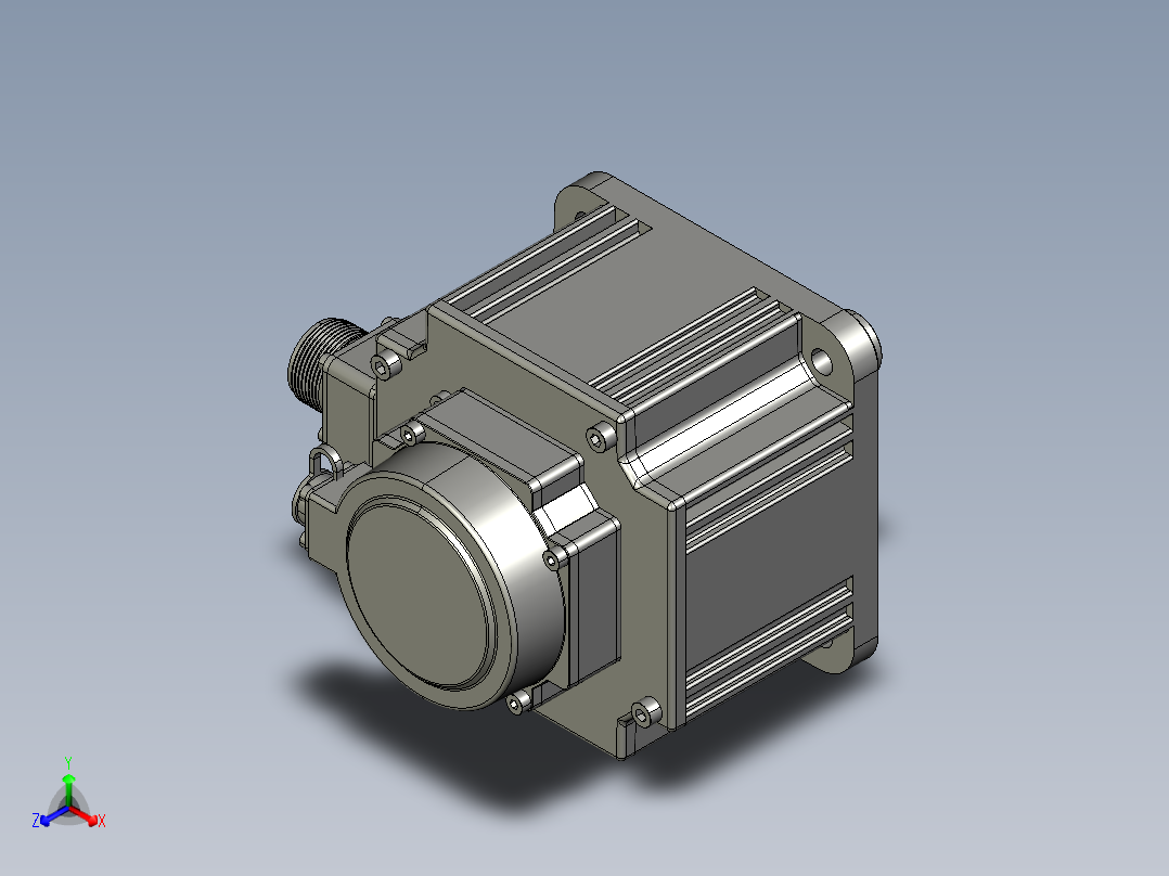 电机MS6G-130TL25B2-21P0正等轴测图