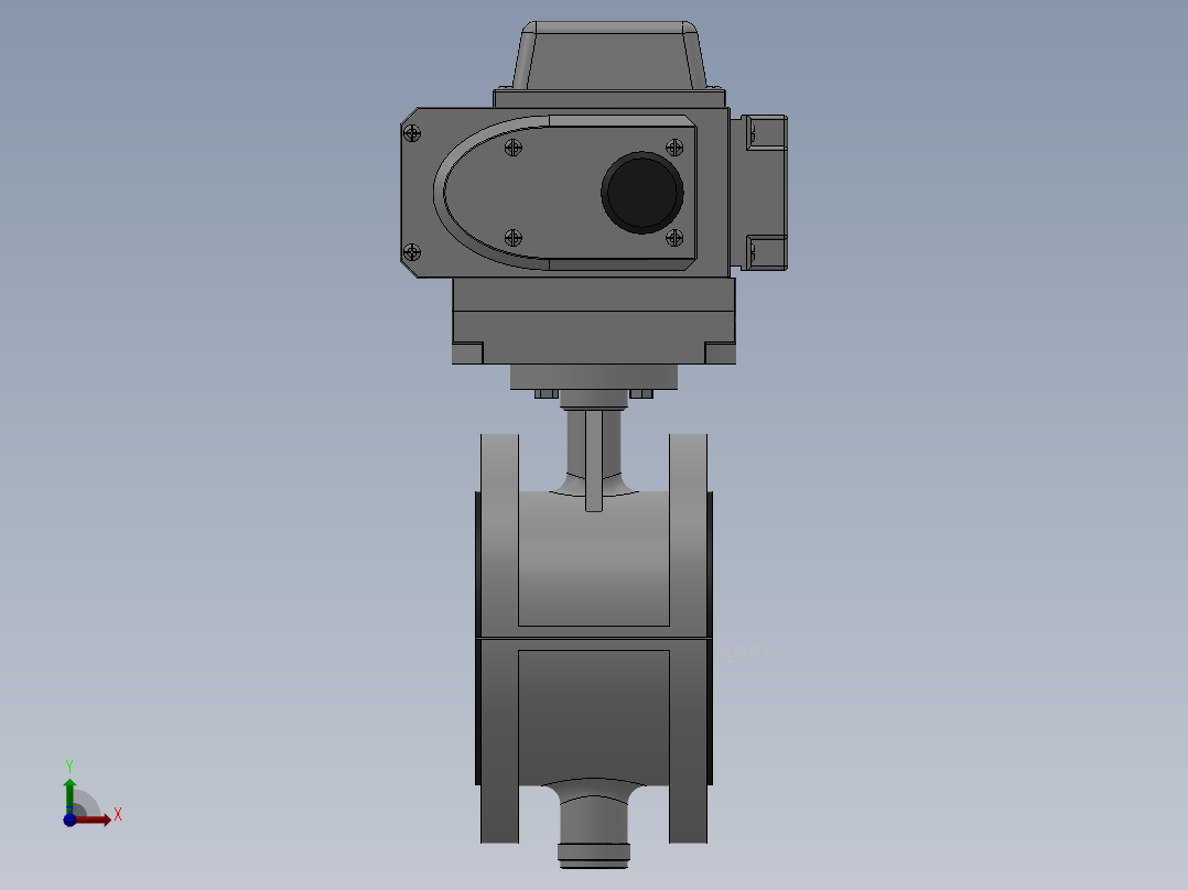 法兰式电动蝶阀-316L DN50-DN400前视图