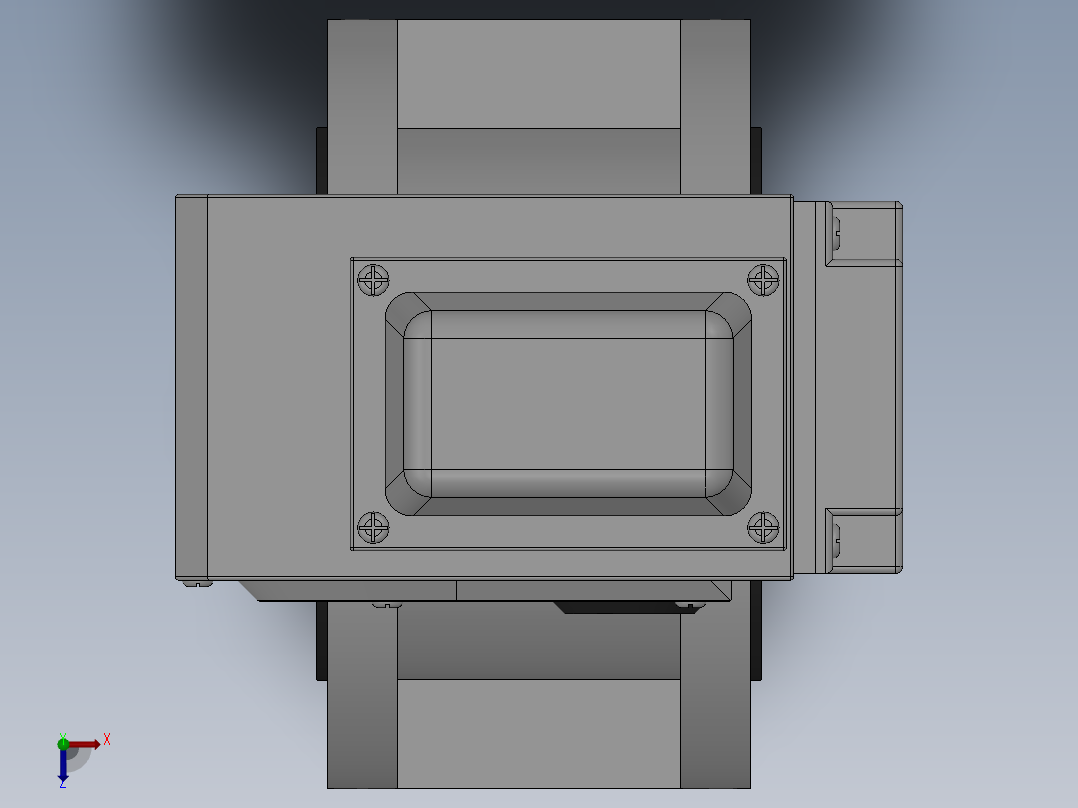 法兰式电动蝶阀-316L DN50-DN400俯视图