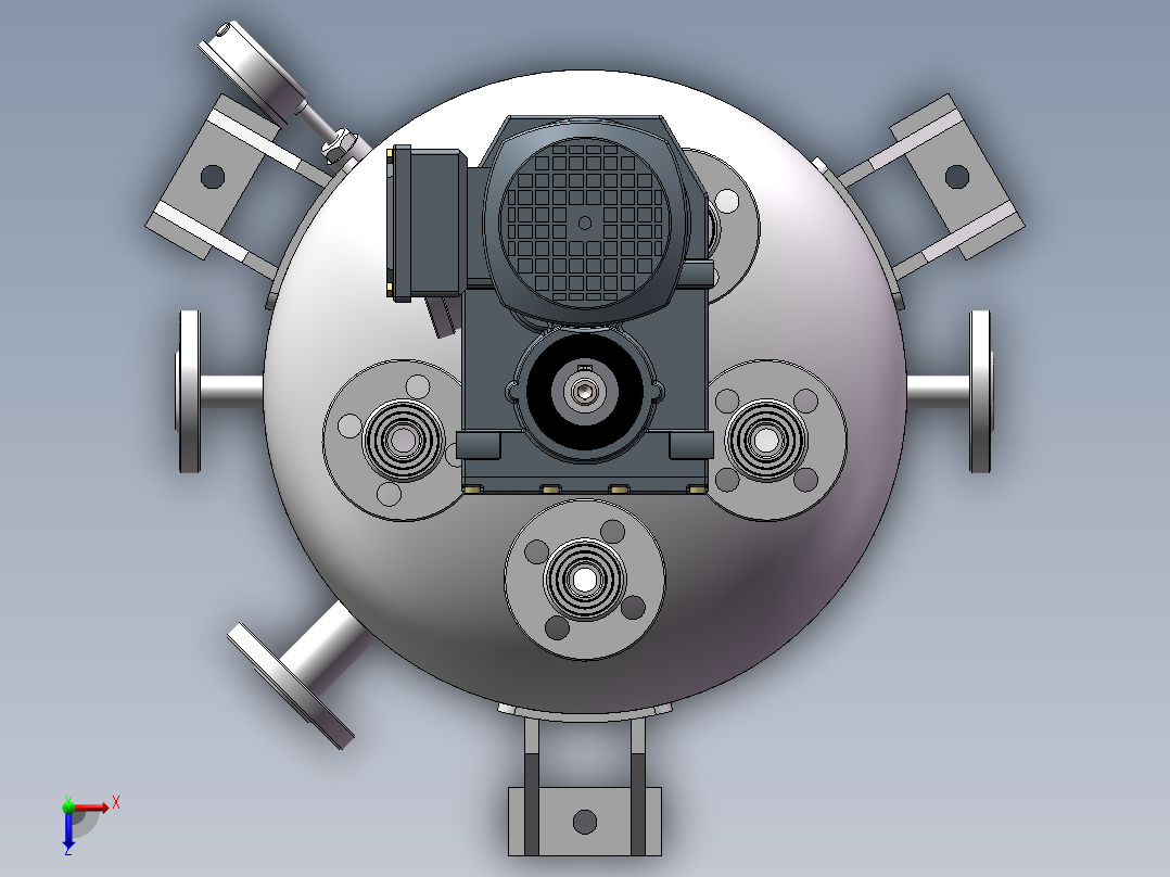 25L反应釜俯视图