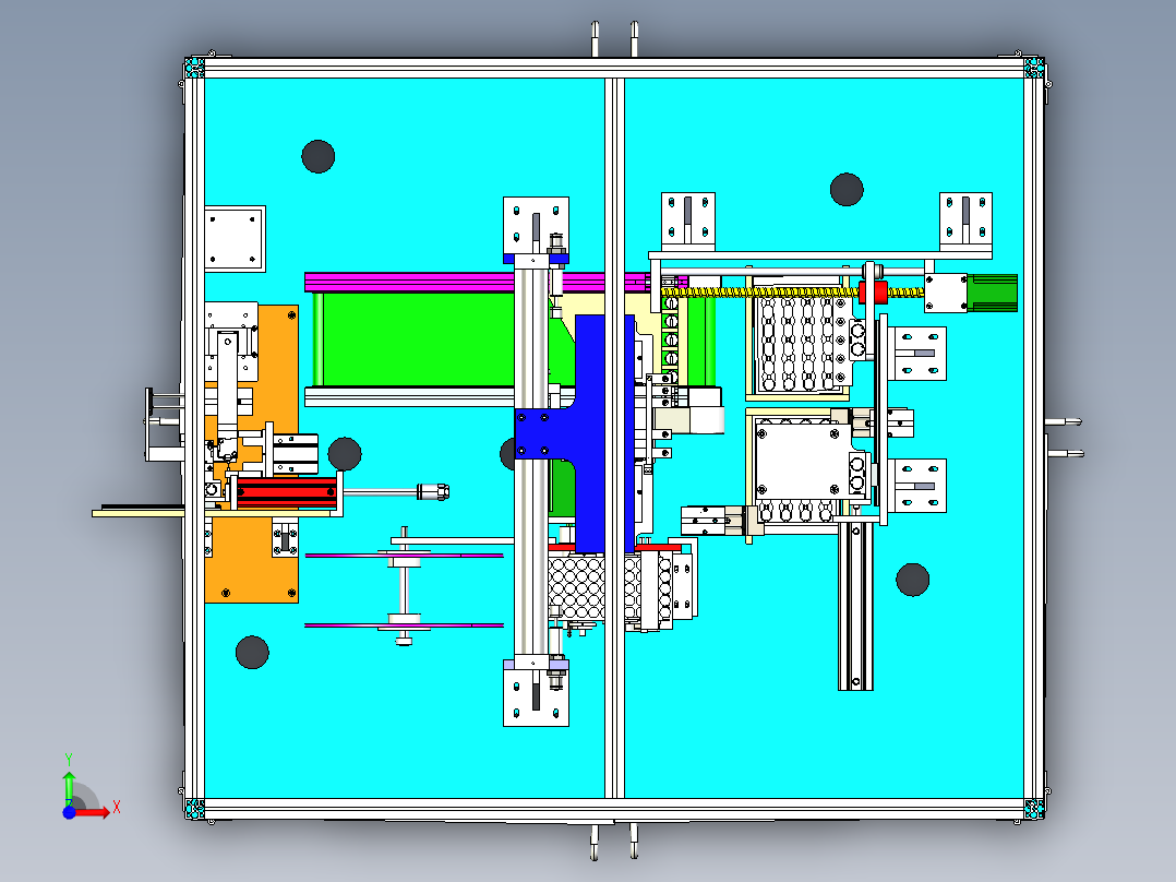 非标检测贴胶包装一体机前视图
