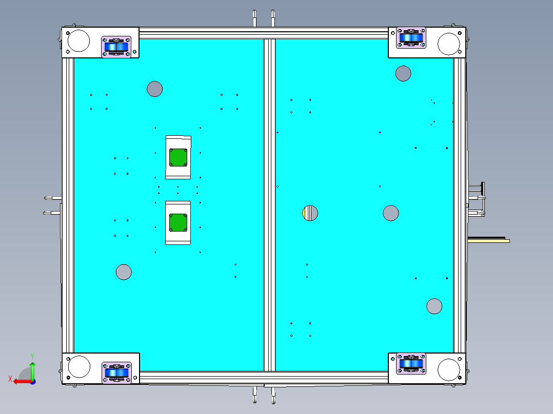 非标检测贴胶包装一体机后视图