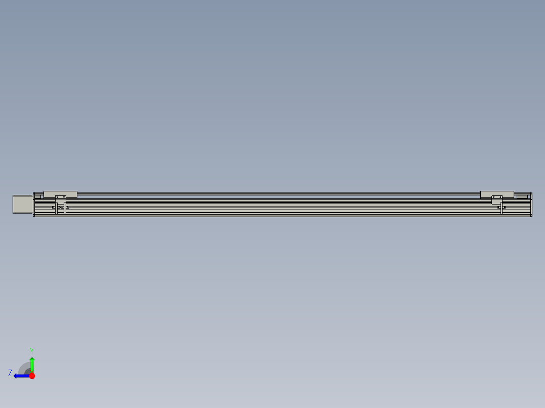 直线模组WG-LHB12-S1400-R(B)设计图纸右视图
