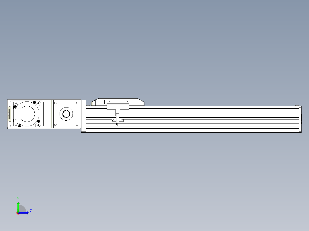 同步带全封闭直线模组TPA-HCB-85D-90-L300-ML-C-P20-N3左视图