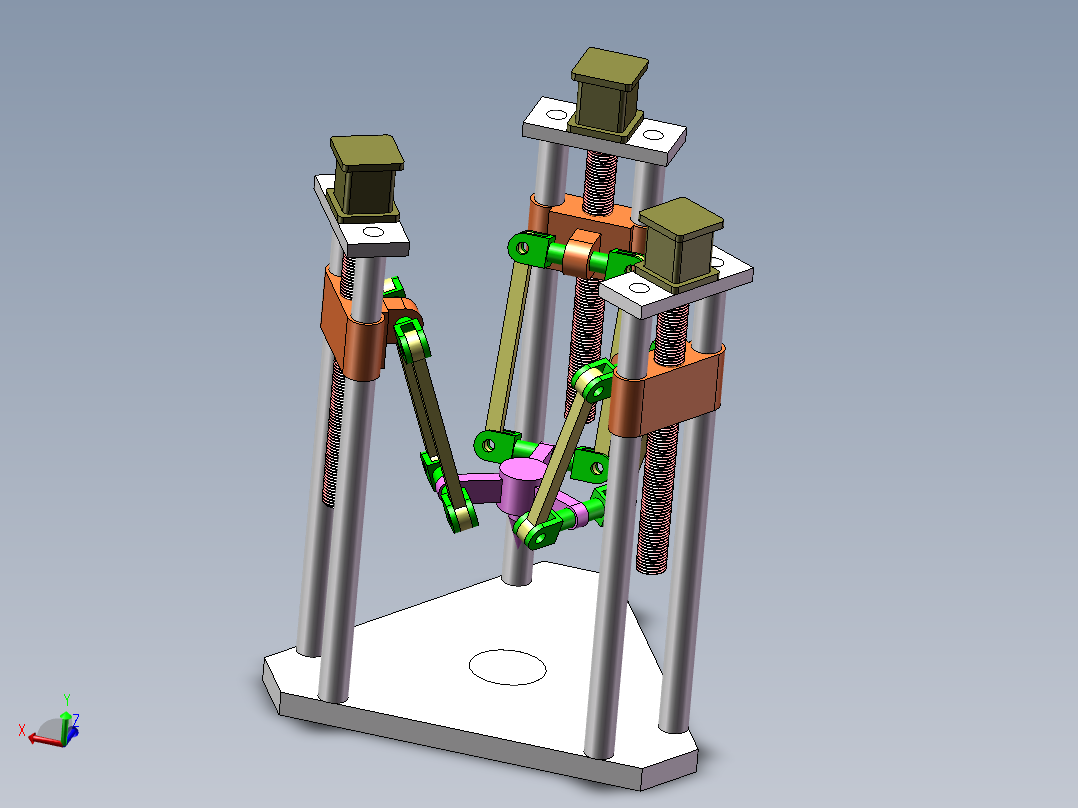 三轴丝杆机构主视图