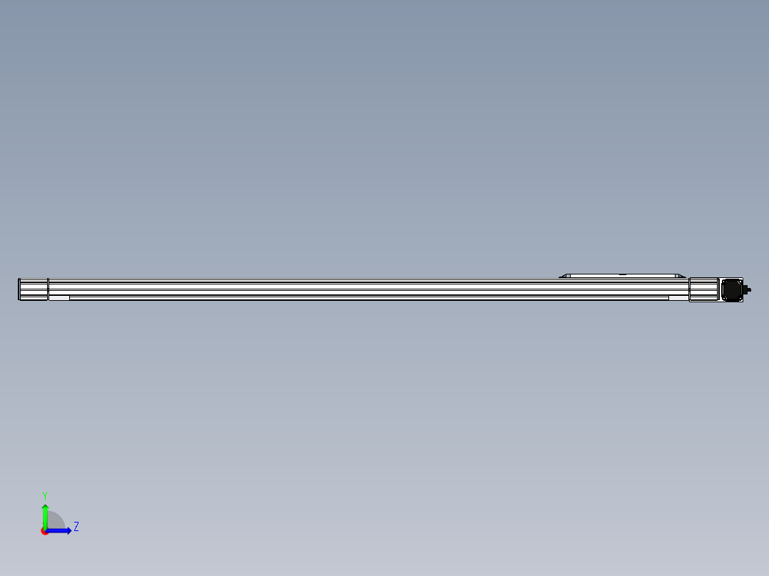 Toyo东佑达直线模组-M65-M-1500-R-M40-C4左视图