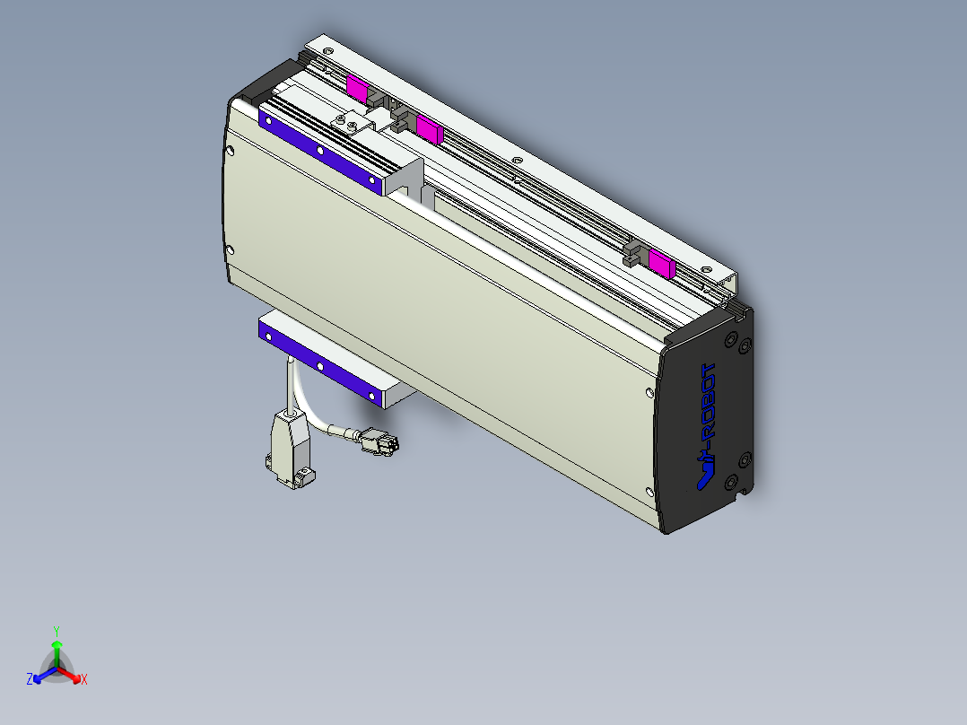 威洛博VL系列直线电机模组-VL14S1-S200正等轴测图