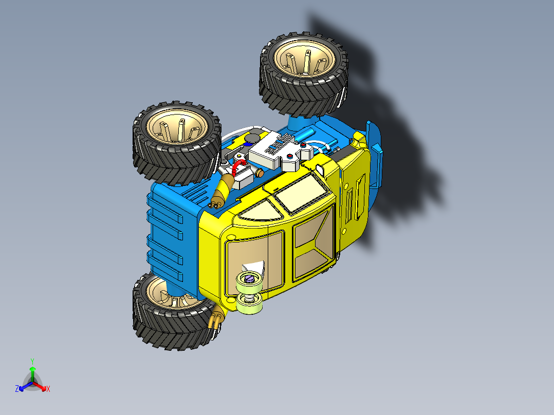玩具车正等轴测图