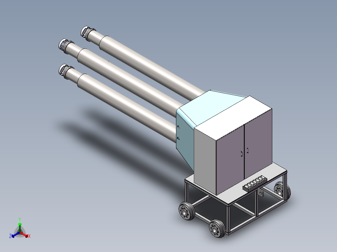 20240420-电磁轨道炮正等轴测图