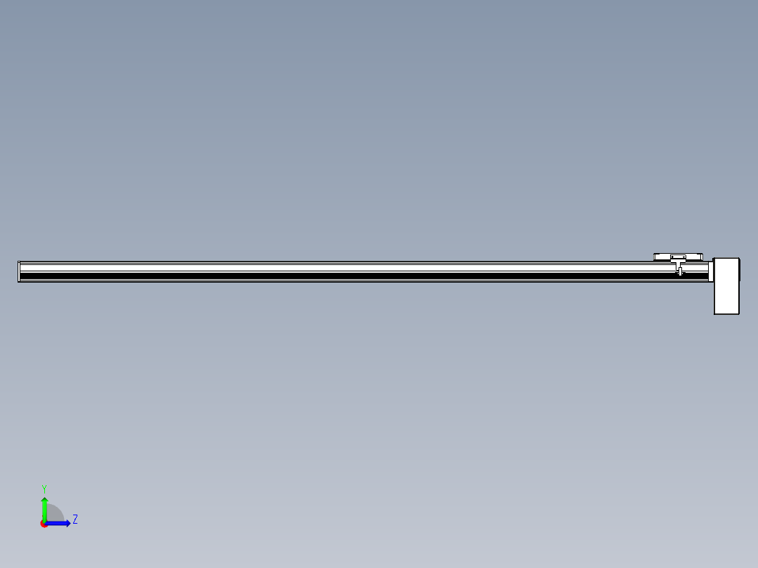 同步带全封闭直线模组TPA-HCB-105D-90-L1600-LP-Y-P20-N3左视图