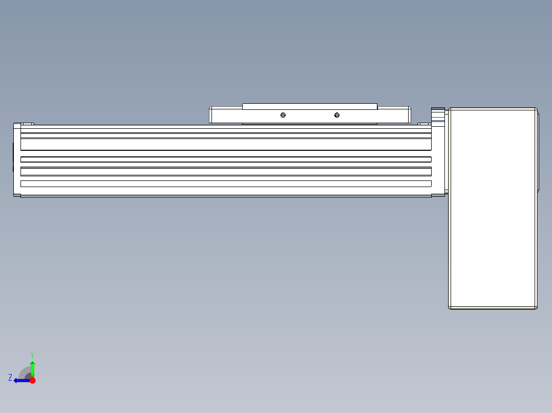 同步带全封闭直线模组TPA-HCB-110D-90-L100-LP-C-P40-N3右视图