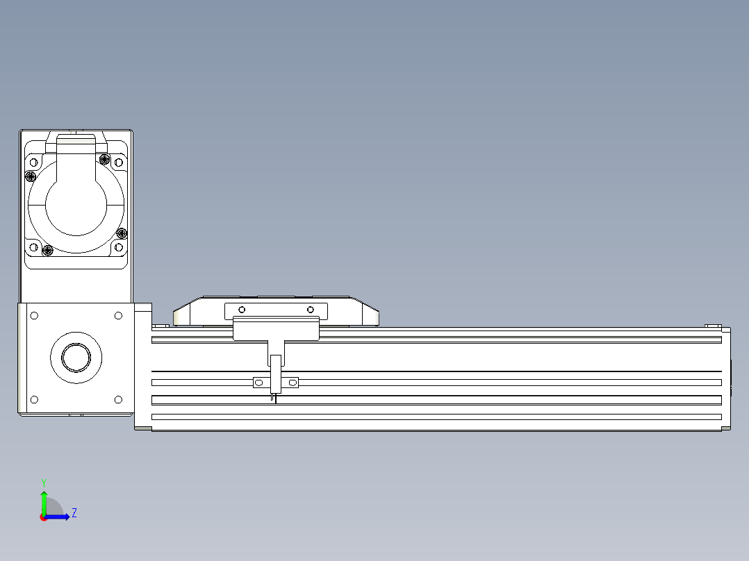 同步带全封闭直线模组TPA-HCB-85D-90-L150-LU-C-P20-N3左视图