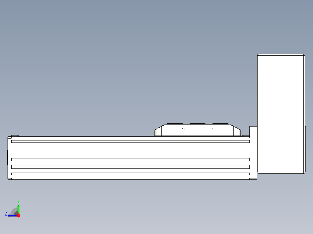 同步带全封闭直线模组TPA-HCB-85D-90-L150-LU-C-P20-N3右视图