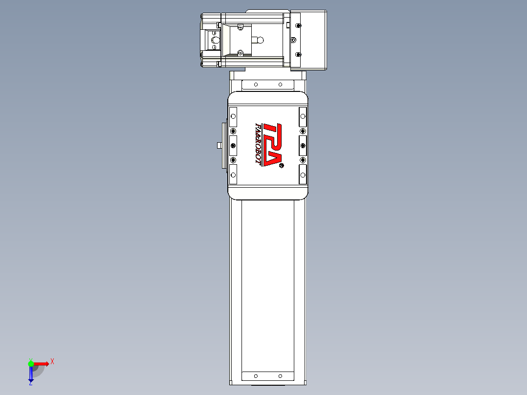 同步带全封闭直线模组TPA-HCB-85D-90-L150-LU-C-P20-N3俯视图