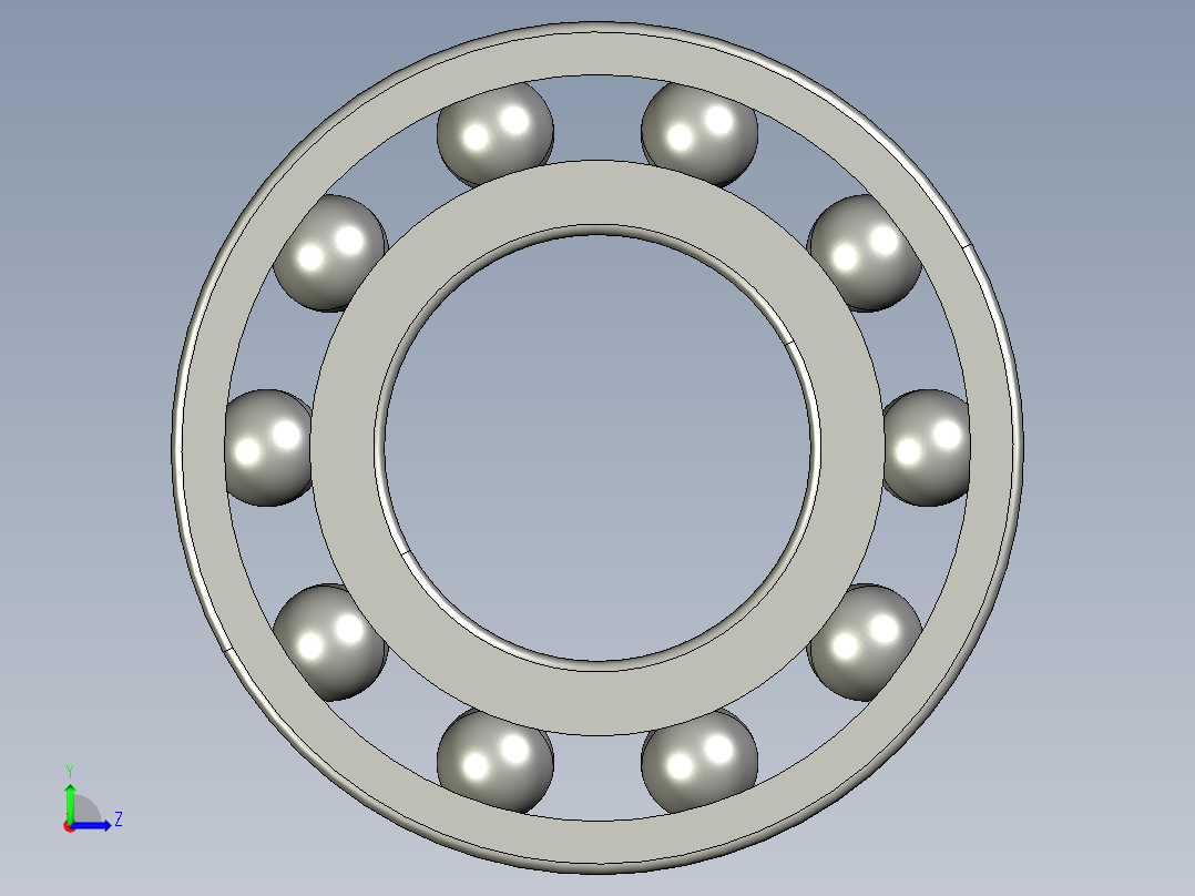 深沟球轴承628-8左视图