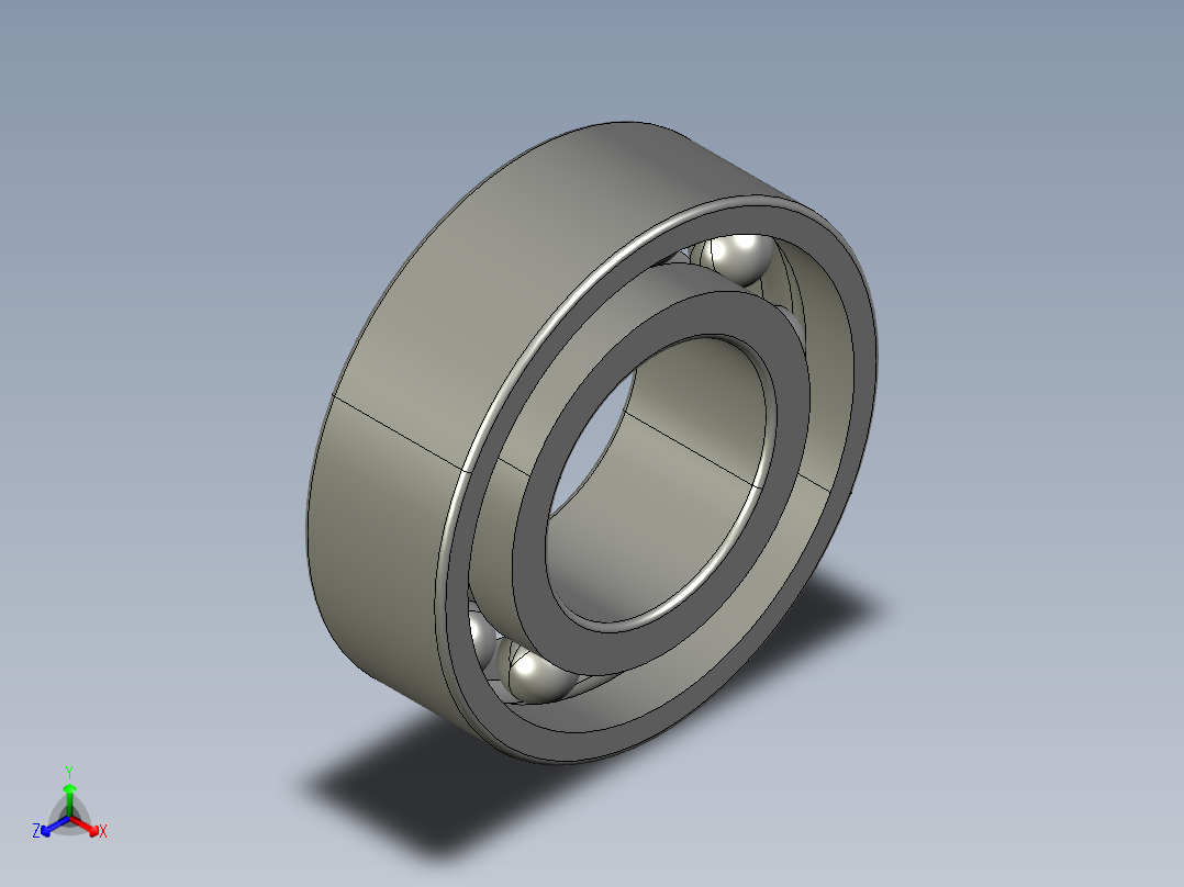 深沟球轴承628-8正等轴测图