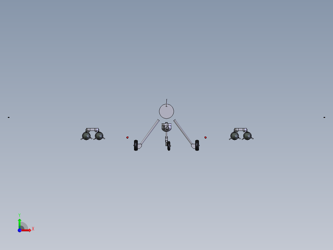 无人侦察机前视图