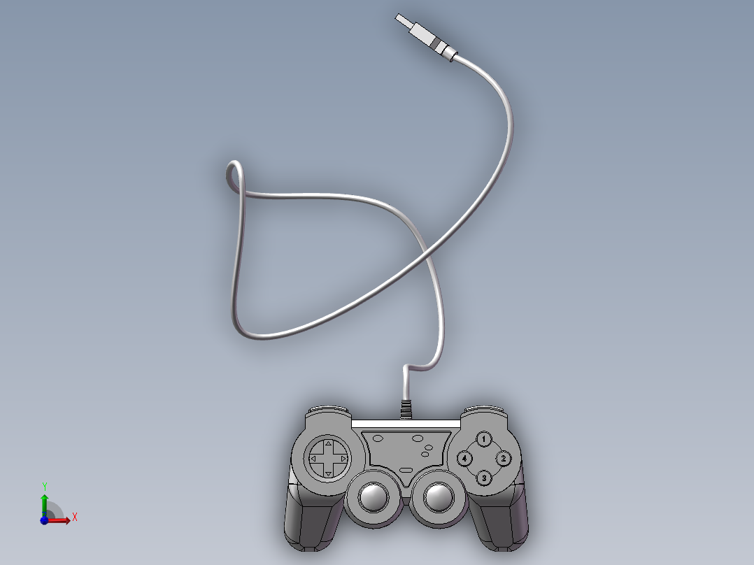 游戏手柄前视图