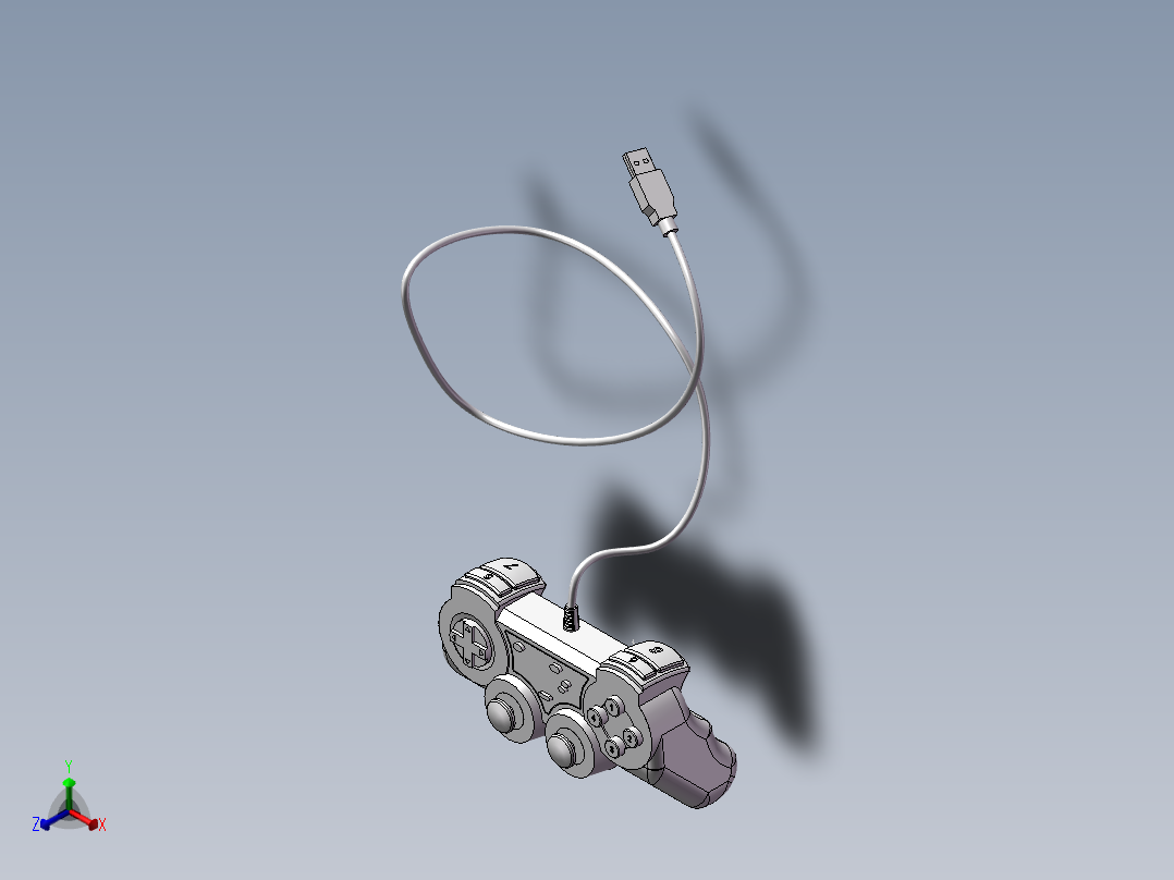 游戏手柄正等轴测图