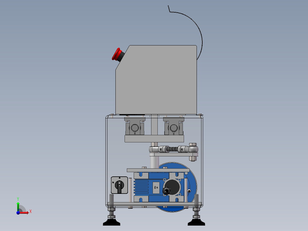 水果蔬菜 土豆切丝机 推条机设计前视图