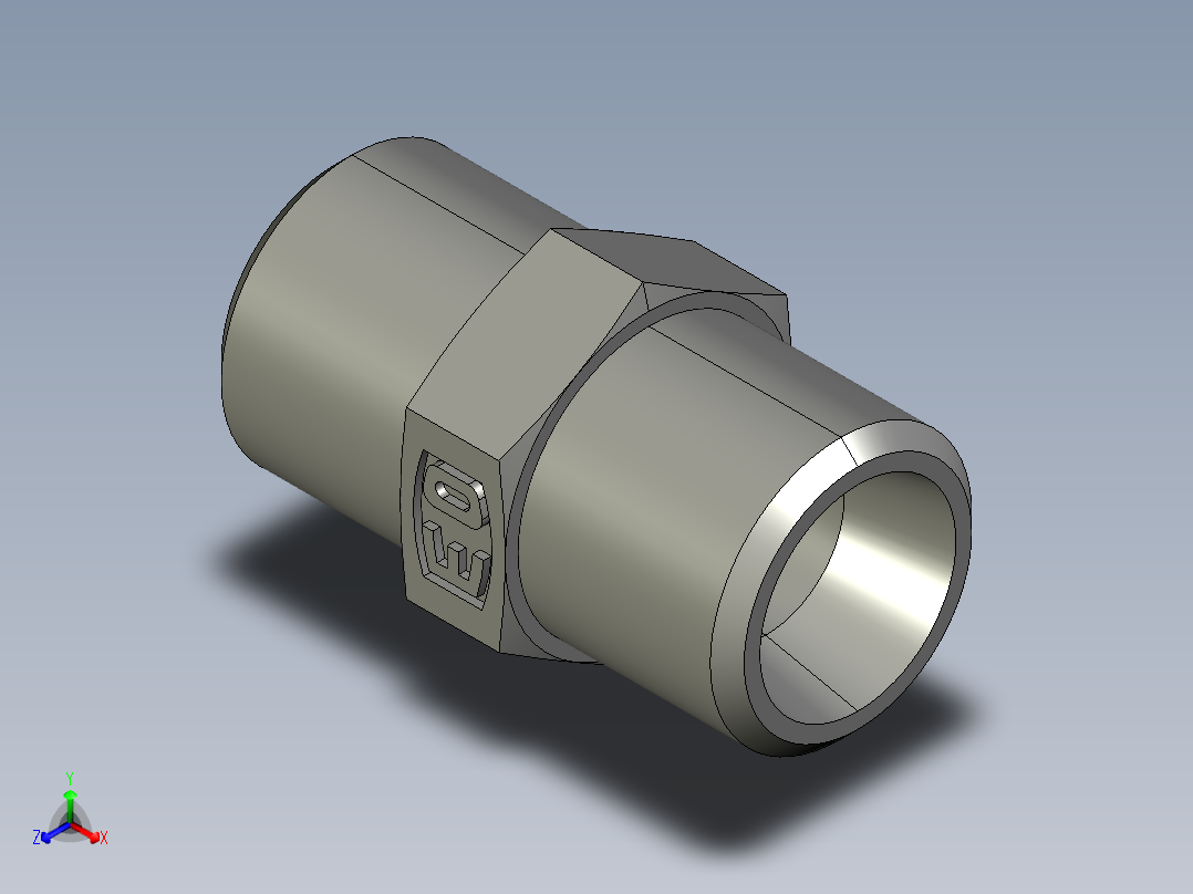 卡套式工业通用硬管接头EO Union G06LLCFX正等轴测图