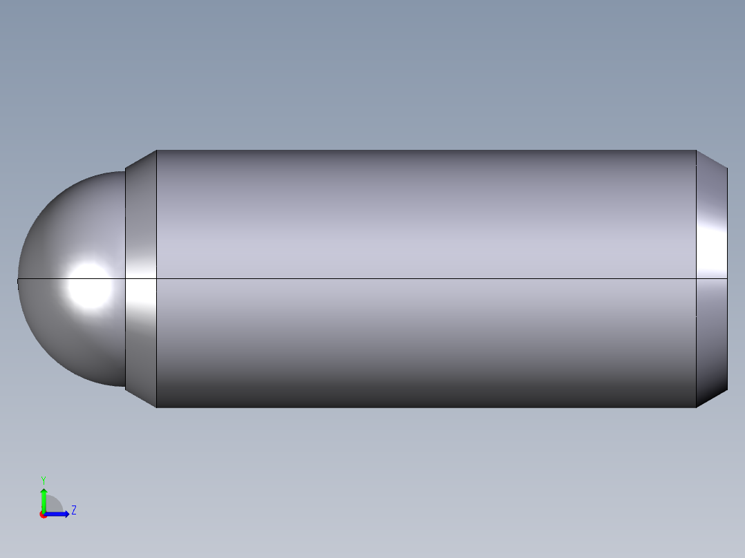 定位柱(重荷重)(英吋) 2B03-3D多系列多零件图纸模型左视图
