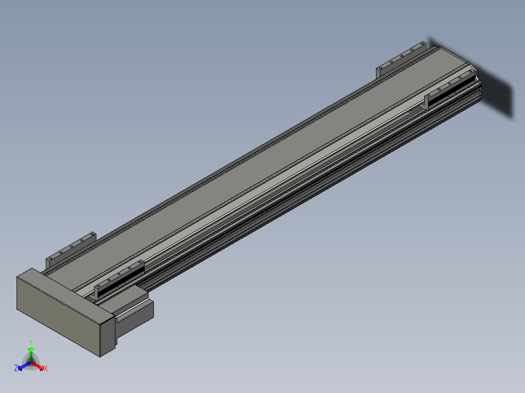 直线模组LHA170-S1050-L设计图纸正等轴测图