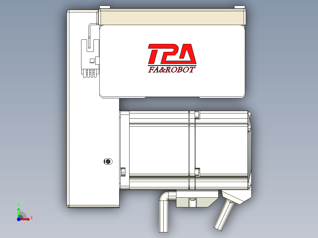 同步带全封闭直线模组TPA-HCB-110D-90-L750-RP-Y-P40-N3前视图