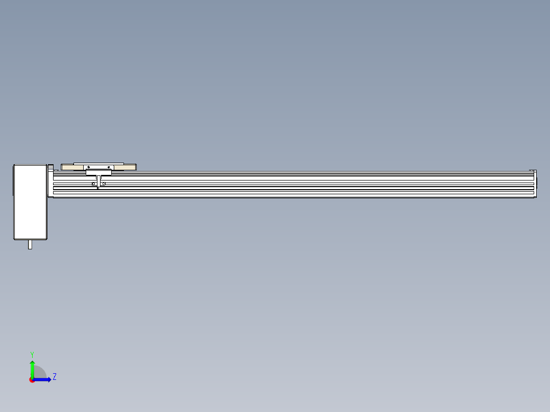 同步带全封闭直线模组TPA-HCB-110D-90-L750-RP-Y-P40-N3左视图