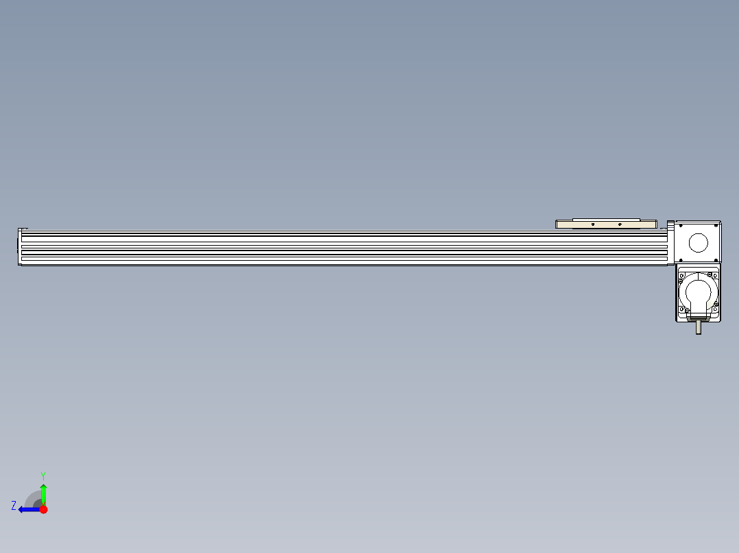 同步带全封闭直线模组TPA-HCB-110D-90-L750-RP-Y-P40-N3右视图