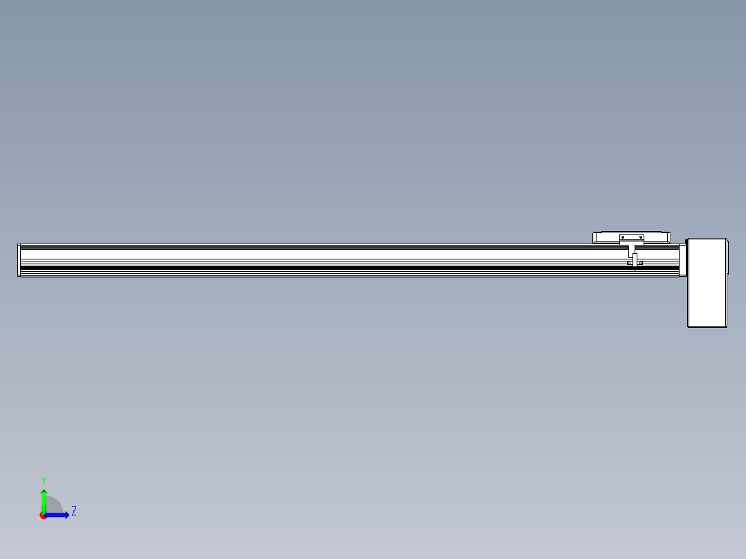 同步带全封闭直线模组TPA-HCB-105D-90-L900-LP-Y-P20-N3左视图