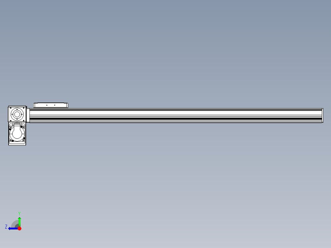 同步带全封闭直线模组TPA-HCB-105D-90-L900-LP-Y-P20-N3右视图