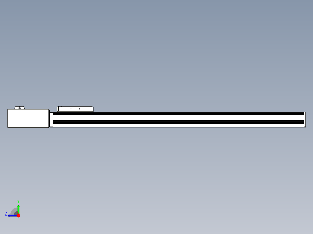 同步带全封闭直线模组TPA-HCB-105D-90-L700-MR-Y-P20-N3右视图