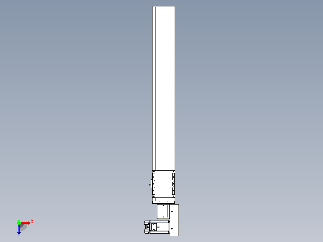 同步带全封闭直线模组TPA-HCB-105D-90-L700-MR-Y-P20-N3俯视图