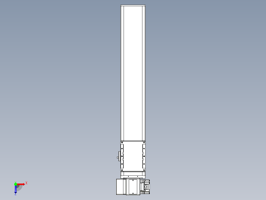 同步带全封闭直线模组TPA-HCB-105D-90-L500-LP-Y-P20-N3俯视图
