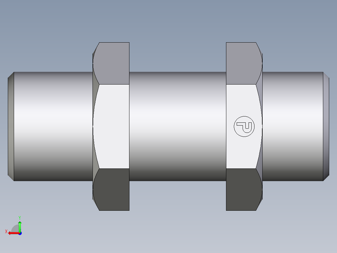 卡套式工业通用硬管接头EO_Bulkhead_union_SV12LOMD71后视图