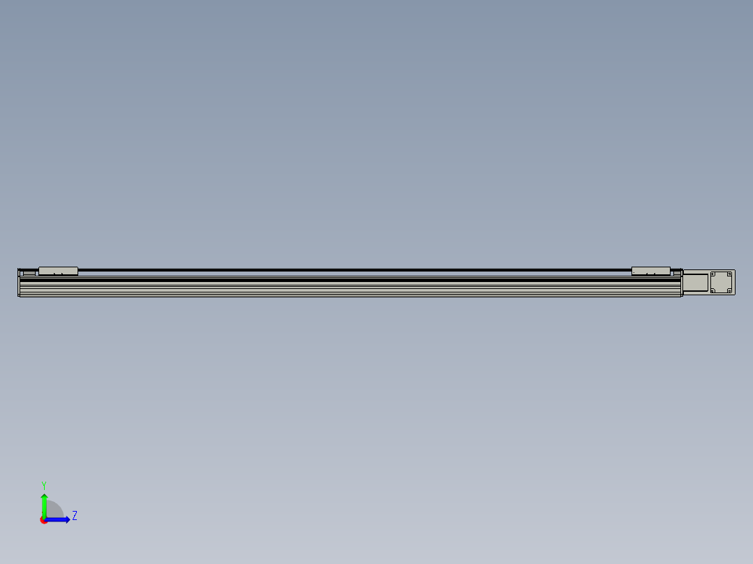 直线模组WG-LHB12-S1650-BR设计图纸左视图
