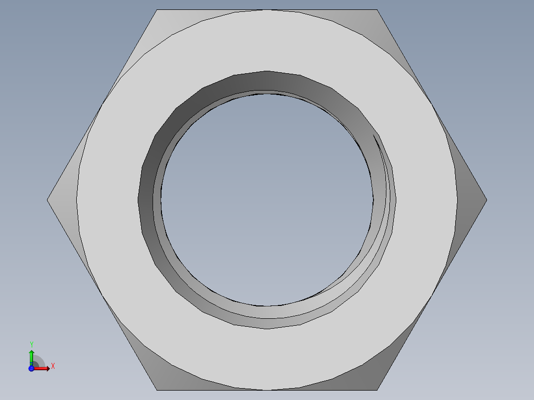 DIN 934 螺母-M36 Nut.SLDPRT前视图