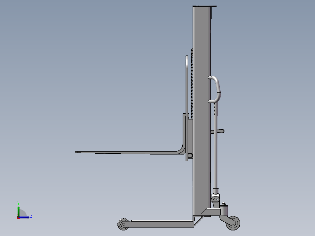 B07-手动托盘堆垛机左视图