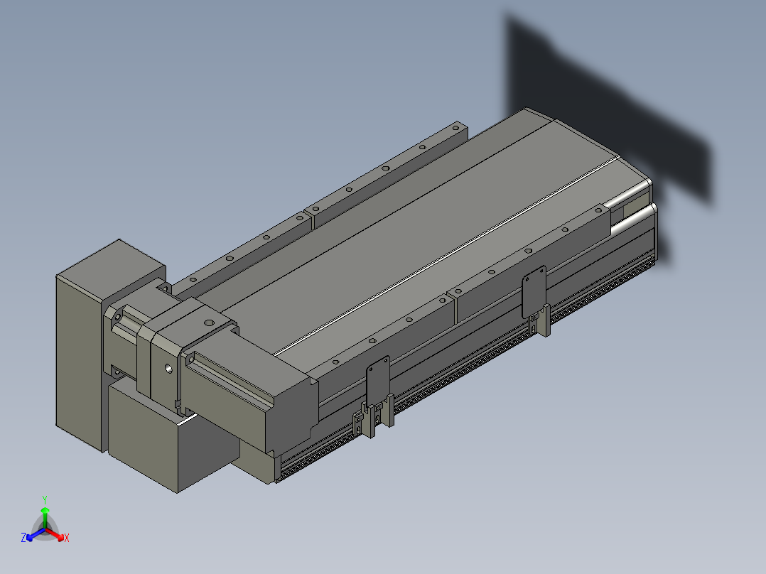 直线模组LHB21-L40-S200-LU设计图纸主视图