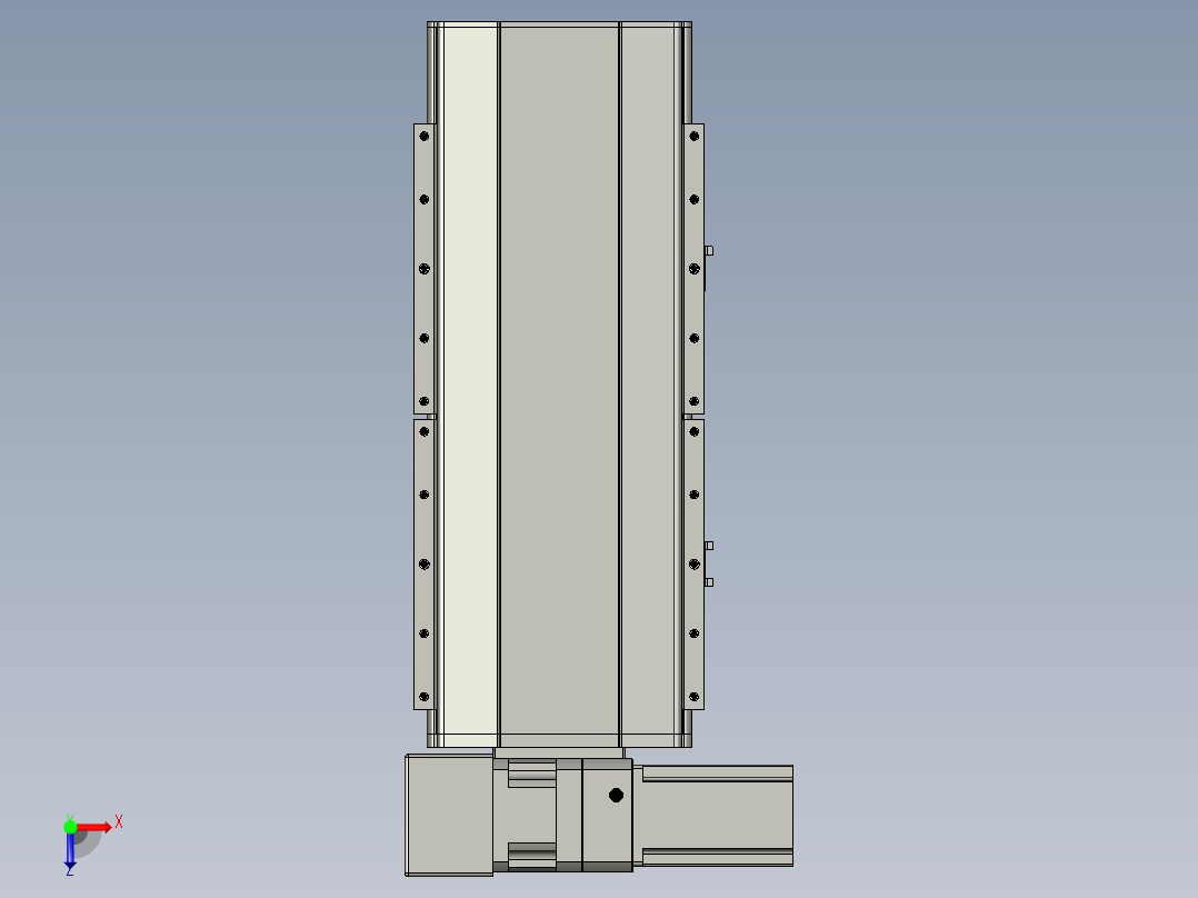 直线模组LHB21-L40-S200-LU设计图纸俯视图