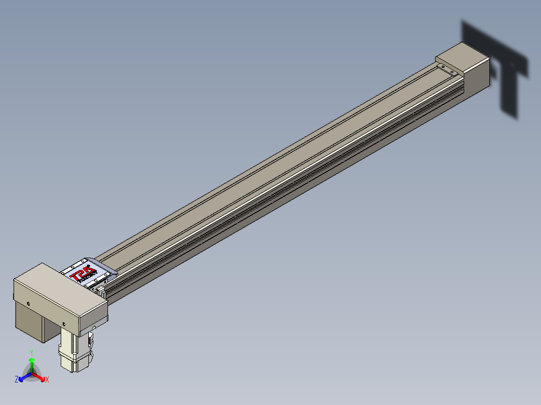 同步带全封闭直线模组TPA-HCB-65S-90-L750-MR-Y-P10-N3主视图