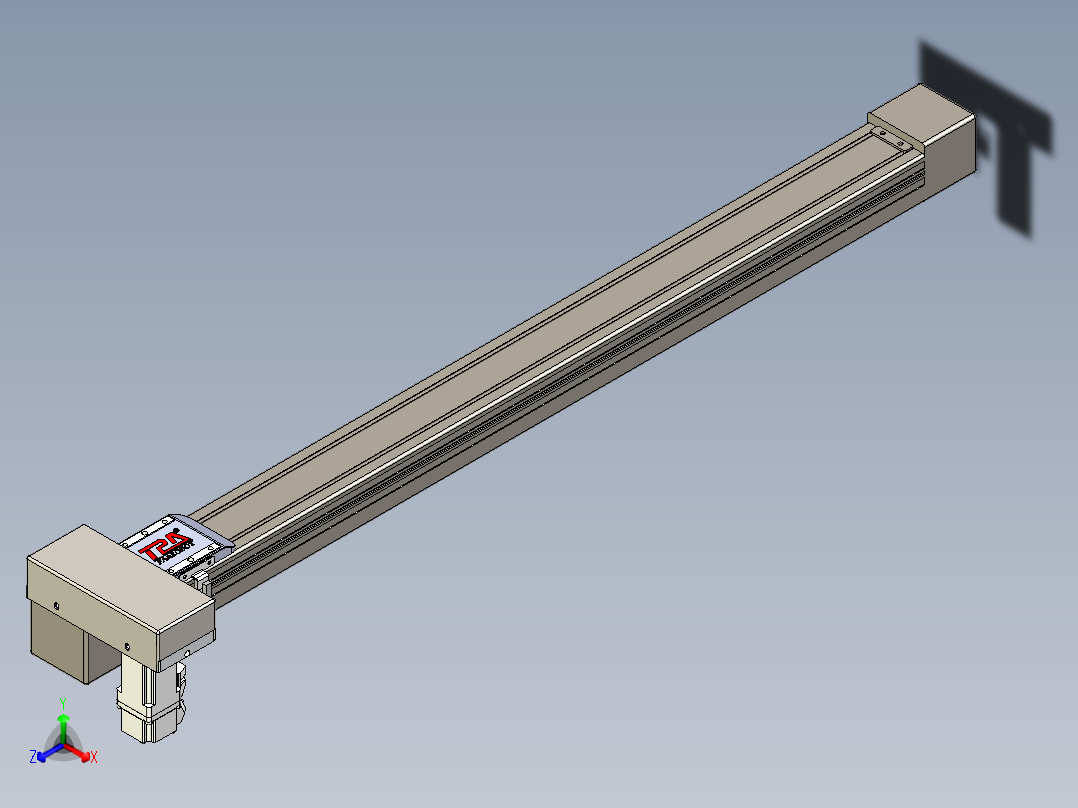 同步带全封闭直线模组TPA-HCB-65S-90-L750-MR-Y-P10-N3正等轴测图