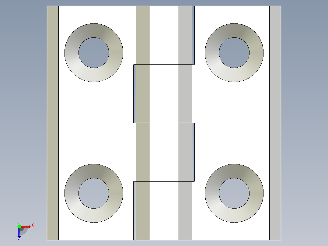 不銹鋼鉸鏈CMM-SST-3D多系列多零件图纸模型俯视图