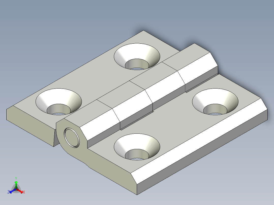 不銹鋼鉸鏈CMM-SST-3D多系列多零件图纸模型正等轴测图