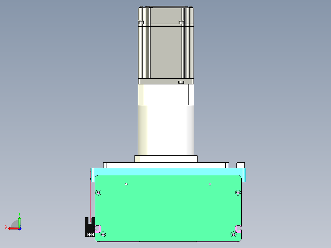 东锦齿条传动DH210G-L167-S2350-BU-减速机+P750W后视图