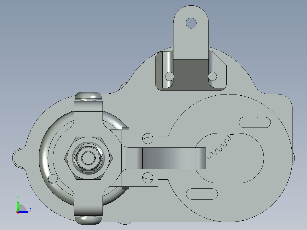 Berg履带车轴左视图