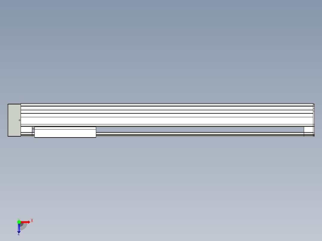 VF丝杆传动-一般环境VF27-Lxx-C-S900-BL-ZP75-C3俯视图