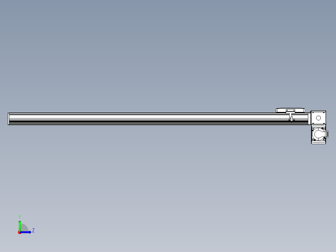 同步带全封闭直线模组TPA-HCB-105D-90-L1150-RP-Y-P20-N3左视图